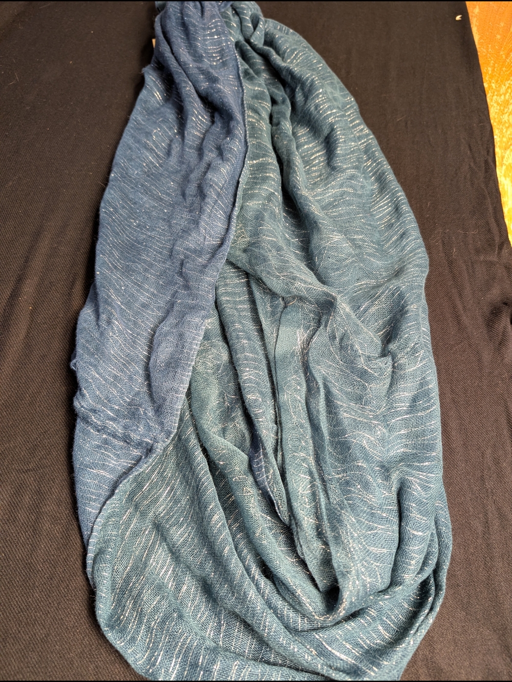 NFINITY Teal Blue Sparkle Infinity Scarf
